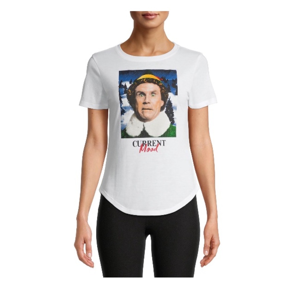 Elf Juniors' Current Mood Holiday Graphic T-Shirt